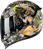 ICON Airframe Pro Aztec Nine Gold Motorcycle Helmet, XS, Part Number 0101-19166