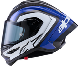 ALPINESTARS Supretech R10 Helmet - 22.06 - Arius - Gloss Black/White/Blue - Small 8203926-1647-S