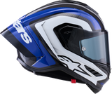Alpinestars Supertech R10 Arius Helmet 22.06 Gloss Black/White/Blue XL 8203926-1647-XL