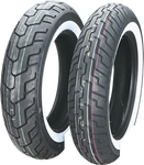Dunlop D404 Front Tire - 150/80-16 Wide Whitewall - Model 45605490 for Cruiser Bikes