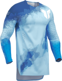 THOR Sportmode Carbon Jersey Electric Blue/Powder Blue, Small, Part Number 2910-8732