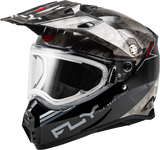 Fly Racing Trekker C/W Conceal Helmet with Electric Shield, Black/Grey/White, XS – Part 73-31360XS
