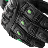 RST S1 Leather Motorcycle Gloves, Black and Fluorescent Green, Small – Part Number 103650F.GRN-08