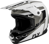 FLY Racing Kinetic Sync Motorcycle Helmet White/Black/Grey, Large, Part Number 73-2001L