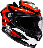 AGV K6 S Braven Motorcycle Helmet Black/Red/White XL - Part Number 2118395016-029-XL
