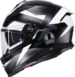 AGV K7 Glimpse Motorcycle Helmet Matte Black/White Large 2118399004-016-L
