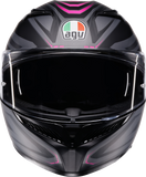 AGV K3 Syth Motorcycle Helmet Matte Black/Pink XL – 2118381004-025-XL