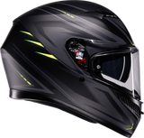 AGV K3 Syth Motorcycle Helmet Matte Black/Yellow Fluo Small - 2118381004-026-S