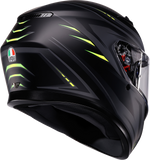 AGV K3 Syth Motorcycle Helmet Matte Black/Yellow Fluo Small - 2118381004-026-S