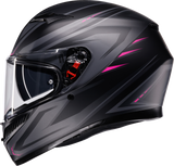 AGV K3 Syth Motorcycle Helmet Matte Black/Pink 2XL, Part Number 2118381004-025-XXL