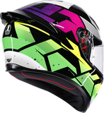 AGV K1 S Punkpulse Motorcycle Helmet Black/Purple/Lime 2XL - 2118394018-071-XXL