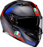 AGV K3 Striga Motorcycle Helmet Matte Black/Blue/Red Medium 2118381004-024-M