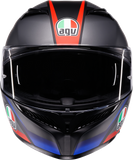 AGV K3 Striga Motorcycle Helmet Matte Black/Blue/Red Medium 2118381004-024-M