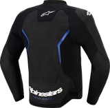 Alpinestars GP Force v2 Leather Airflow Motorcycle Jacket Black/Metallic Blue US 44 / EU 54 3100326-1591-54