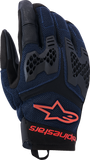 ALPINESTARS Manti Air Gloves - Deep Blue/Fluo Red/Asphalt - Large 3570225-7196-L