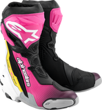 Alpinestars Supertech R Motorcycle Boots Black/Magenta/White/Yellow US 10.5, Part 2220021-1634-45