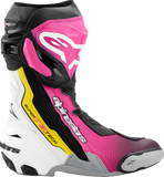 Alpinestars Supertech R Motorcycle Boots Black/Magenta/White/Yellow US 10.5, Part 2220021-1634-45