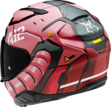 HJC F71 Helmet with Bandai Namco Zaku Design – Large Size, Lightweight, Aerodynamic Shell, and Integrated Bluetooth Communication System