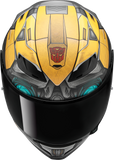 HJC F71 Bumblebee Motorcycle Helmet with Smart Bluetooth System and Sun Visor - Medium
