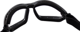BOBSTER Ballast Convertible Motorcycle Goggle with Clear Lens, Black TPU Frame, Part Number BBL001