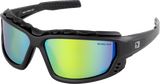BOBSTER PCH Convertible Goggles, Black Frame with Bronze/Yellow Blue Mirror Lens, BPCH001