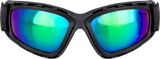 BOBSTER Freedive Goggles, Matte Black with Blue/Green Mirror Lens, BFD002