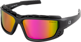 Bobster PCH Convertible Goggles, Black Frame with Crimson/Pink/Yellow Mirror Lens, BPCH002