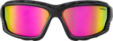 Bobster PCH Convertible Goggles, Black Frame with Crimson/Pink/Yellow Mirror Lens, BPCH002