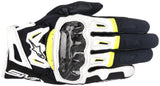 Alpinestars SMX-2 Air V2 Motorcycle Gloves, Black/White/Yellow Fluorescent, XL, Part 4208008007