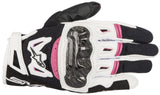 Alpinestars SMX-2 Air V2 Motorcycle Gloves, Black/White/Fluorescent Yellow, Small