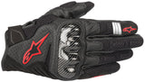 Alpinestars SMX-1 Air V2 Motorcycle Gloves, Large, Black/Red, Part Number 4210008406