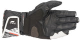Alpinestars ST SP-8 V3 Motorcycle Gloves, Black and White, Large, Part Number 4221210606
