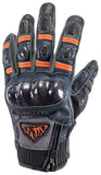 Tourmaster Sierra Peak Textile Motorcycle Gloves, Navy/Orange, 3XL — Part 8852012809