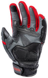 Tourmaster Sierra Peak Gray/Red Textile Motorcycle Gloves, Medium, Part Number 8852017105