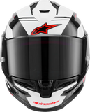 Alpinestars Supertech R7 S-R7 Helmet ECE 22.06 Gloss Black/White/Red 2XL, 8203426-1353-2XL