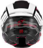 Alpinestars Supertech R7 S-R7 Helmet ECE 22.06 Gloss Black/White/Red 2XL, 8203426-1353-2XL