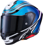 Alpinestars Supertech R7 S-R7 Helmet Zeal Gloss Black/Blue/Pink Fluo/White, Small, ECE 22.06, 8202826-1636-S