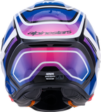 Alpinestars Supertech R7 S-R7 Helmet Zeal Gloss Black/Blue/Pink Fluo/White, Small, ECE 22.06, 8202826-1636-S