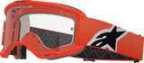 Alpinestars Vision 5 Corp Orange Motocross Goggle with Clear Lens, Part 5101725-430