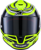 Alpinestars Supertech R7 S-R7 Zeal Helmet ECE 22.06 Gloss Yellow Fluo/Black/White 2XL - 8202826-5021-2XL