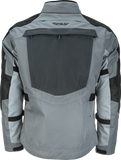 Fly Racing Off Grid Jacket Grey Large - Weatherproof, Breathable Motorcycle Jacket with CE Level 1 Armor