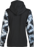 Fly Racing Women's Tie Dye Zip Up Hoodie Black/Grey Large
