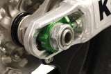 WORKS Green Elite Axle Blocks, Kawasaki KX250F, Part Number 17-248