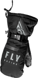 Fly Racing Cascade Mittens Black Small - Weatherproof Insulated Gloves with Touch Screen Compatibility