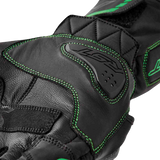 RST S1 Leather Motorcycle Gloves Black/Fluorescent Green, Men’s Medium – Part Number 103650F.GRN-09