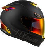 Fly Racing Sentinel Recon Motorcycle Helmet Matte Black/Fire Chrome XS, Part Number 73-8427XS