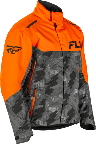 Fly Racing SNX Pro Jacket Orange/Black 2X – Waterproof Snowboard & Ski Jacket with Thermal Liner