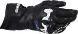 Alpinestars SP-9 Leather Motorcycle Gloves Black/White Small 3500526-12-S