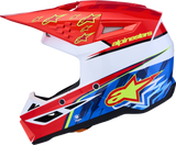 Alpinestars SM3 Falcon Motocross Helmet Red Fluo/White/Blue/Yellow Fluo XL 8300927-3206-XL