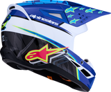 Alpinestars SM3 Falcon Motocross Helmet Blue/White/Black/Pink Fluo XL - Part Number 8300927-7347-XL